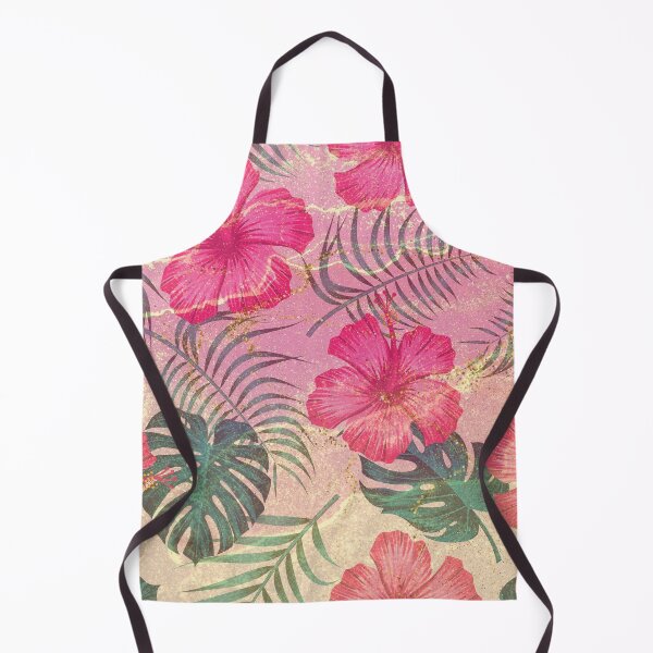Item preview, pink and gold glitter watercolor flower pattern designed and sold by Beeroclock.