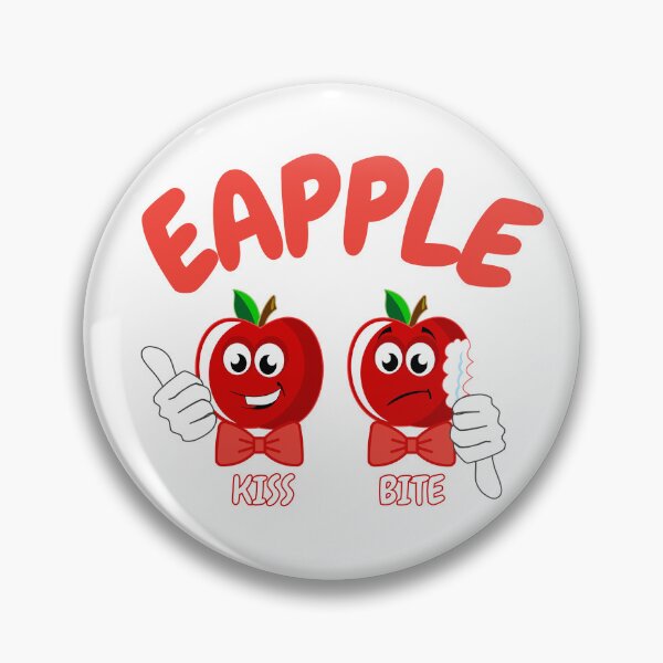 Item preview, eapple apple kiss bite funny designed and sold by Pride-Casuals.