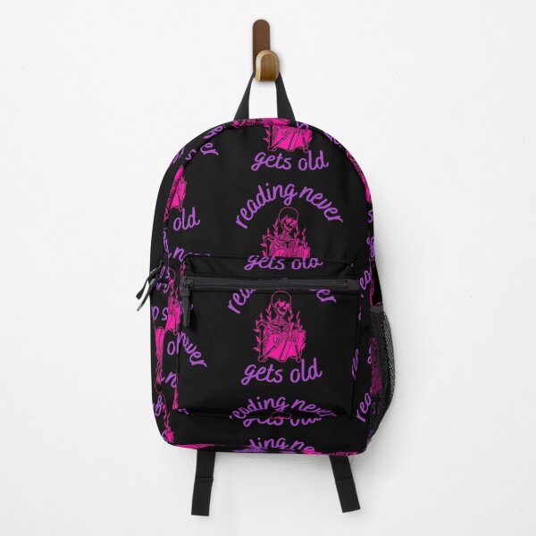 Item preview, Reading Never Gets Old - Pink Purple Book Skull Design designed and sold by CreativNode.
