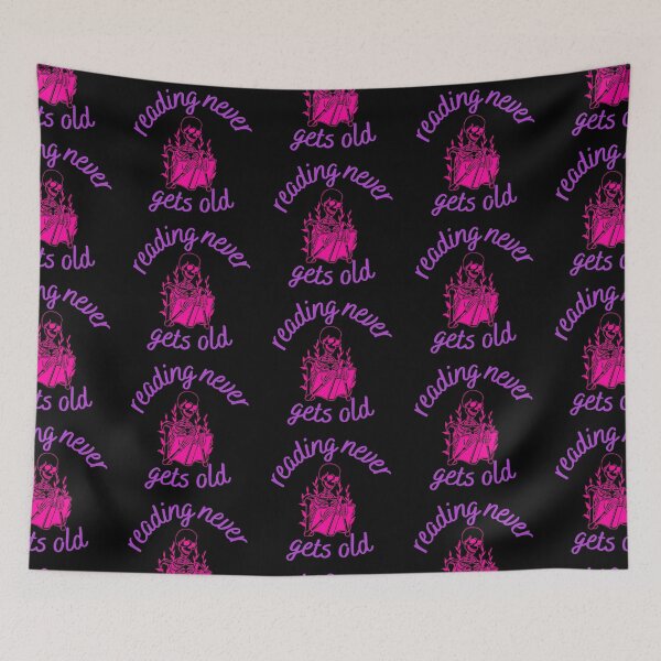 Item preview, Reading Never Gets Old - Pink Purple Book Skull Design designed and sold by CreativNode.