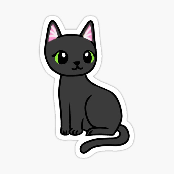 Black Cat with Yellow Eyes Sticker – Reverie Goods & Gifts