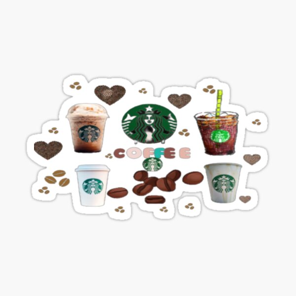 50 PCS Cute Starbuck Stickers Coffee Aesthetic Sticker Pack for Cups  Colorful Star-Buck Sticker for Water Bottle Car Laptop Guitar Skateboard