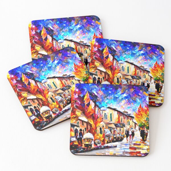 Item preview, Little Italian street (painted by AI) designed and sold by MichelangeloAI.