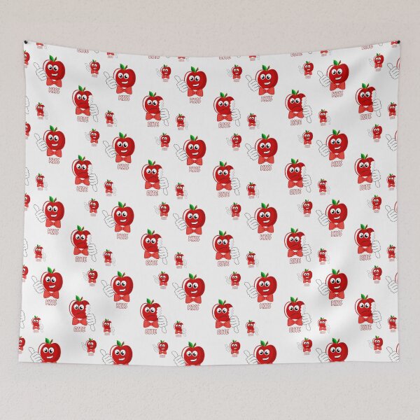 Item preview, Red apple funny pattern cartoon kiss bite designed and sold by Pride-Casuals.