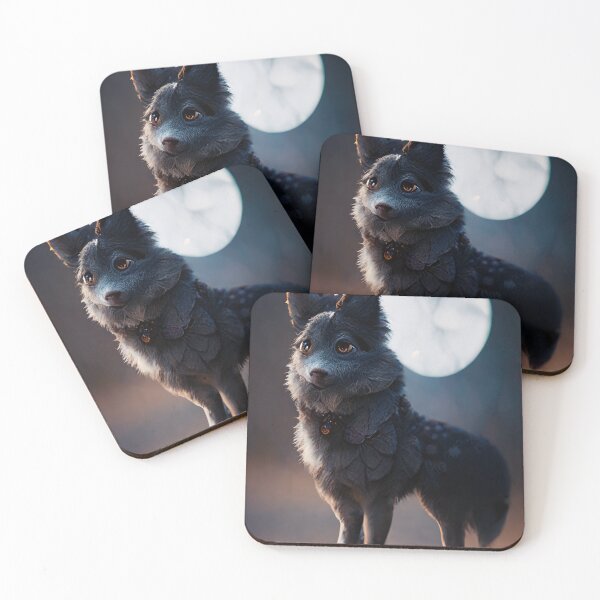 Item preview, Lobo mirando la luna designed and sold by IA-Power.