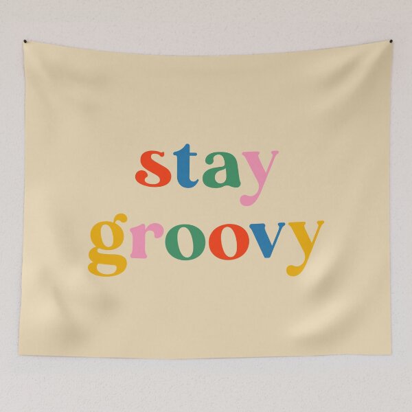 Item preview, Stay Groovy Colorful Minimal Retro Typography designed and sold by kierkegaard.