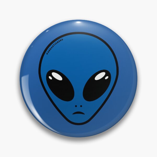 Item preview, Alien head - Blue skin designed and sold by AreaStickers.
