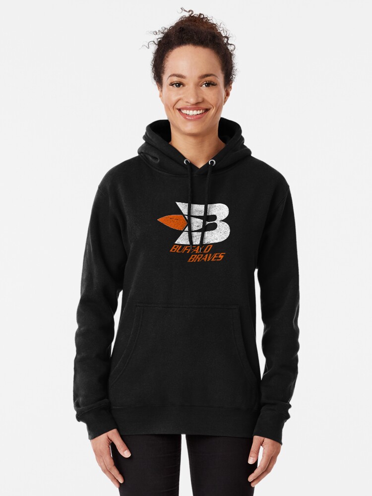 Buffalo Braves Throwback Hoodie Retro Distressed Logo 