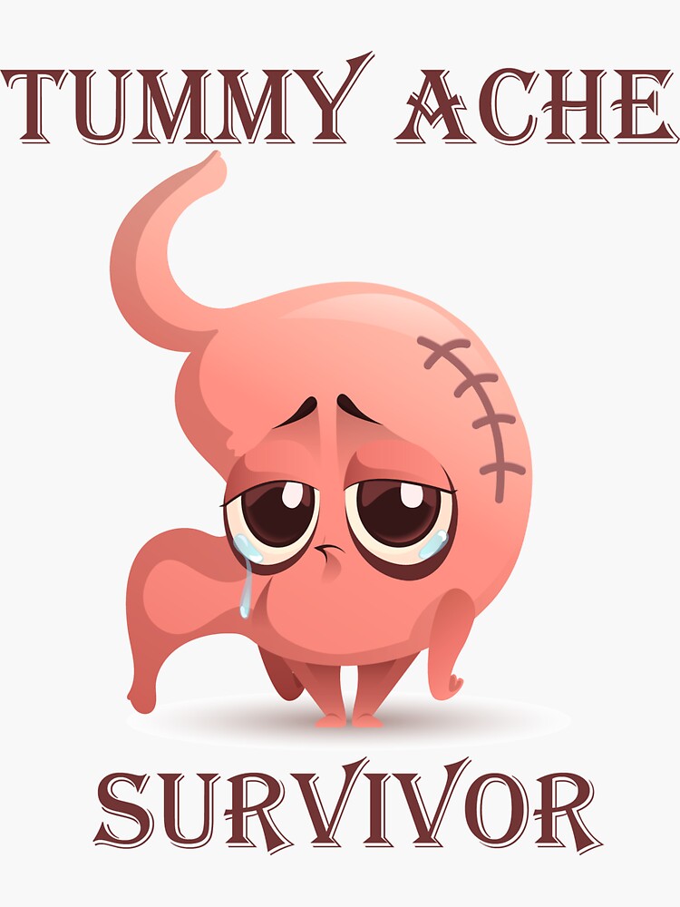 "Tummy Ache Survivor" Sticker for Sale by Fayrouzdesigns Redbubble