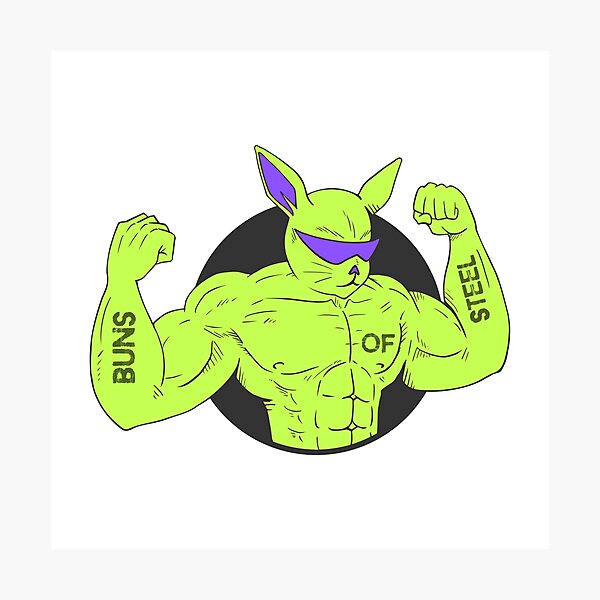 Item preview, Buns of Steel Rabbit designed and sold by pepibre.
