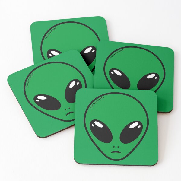 Item preview, Alien head - Green skin designed and sold by AreaStickers.