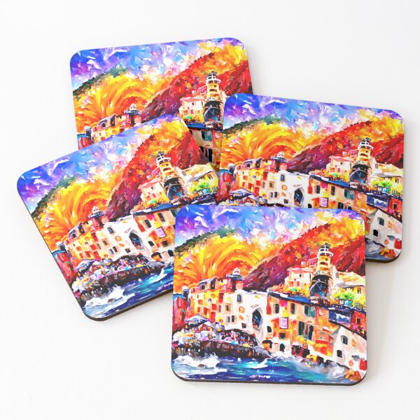 Item preview, Cinque terre painting of joy (painted by AI) designed and sold by MichelangeloAI.