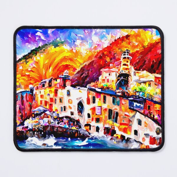 Item preview, Cinque terre painting of joy (painted by AI) designed and sold by MichelangeloAI.