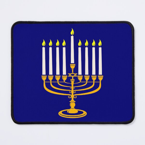 Item preview, yellow menorah hanukkah jewish designed and sold by Gossip Rag.