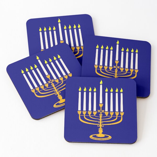 Item preview, yellow menorah hanukkah jewish designed and sold by Gossip Rag.