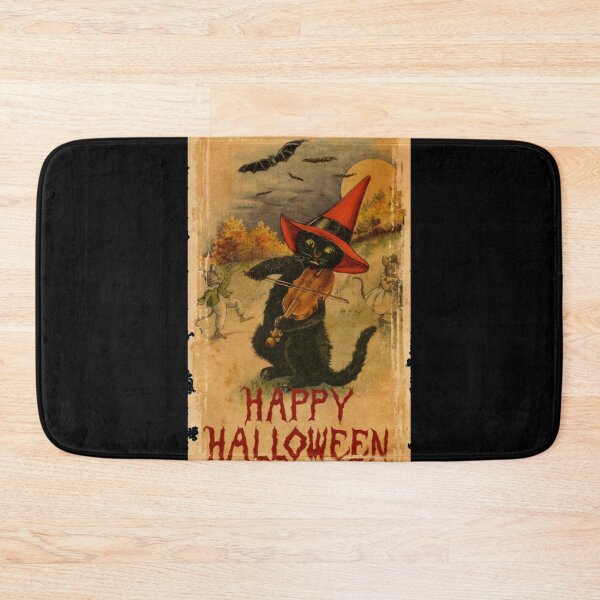 Item preview, Happy Halloween Vintage Cat & Fiddle designed and sold by LarkDesigns.