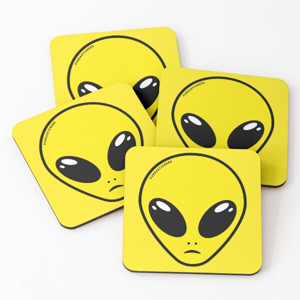 Item preview, Alien head - Yellow skin designed and sold by AreaStickers.