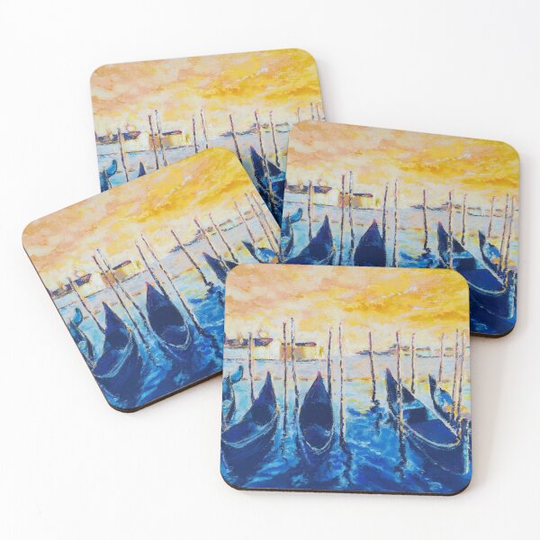 Item preview, Sunset in Venice - Pastel painting by Winnie Tam, Redbubble Artist designed and sold by Winnie Tam.