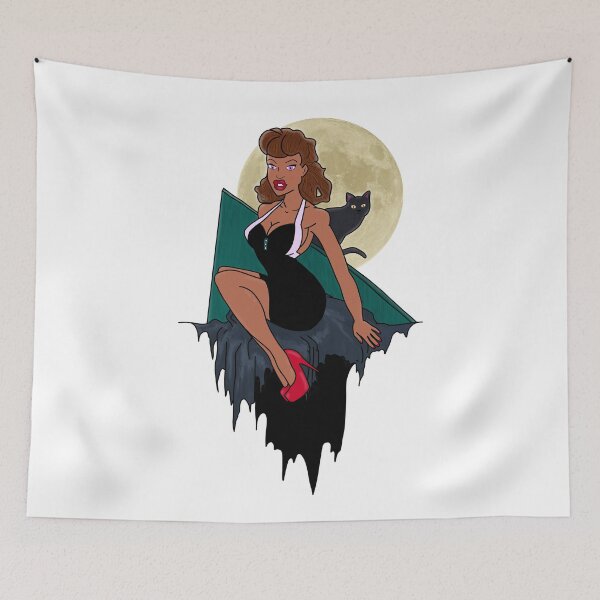 Item preview, The girl in front of the moon (black dress) - Not Hamlet Design designed and sold by NotHamlet.