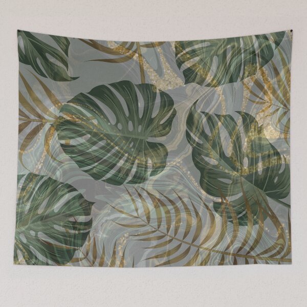 Item preview,  green and gold leaf pattern designed and sold by Beeroclock.