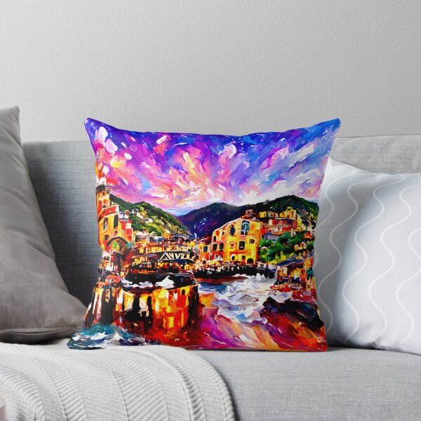 Item preview, Most beautiful place on earth - Cinque terre (painted by AI) designed and sold by MichelangeloAI.