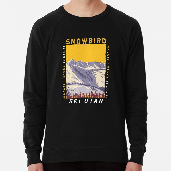 Snowbird Ski Area Winter Utah Distressed Lightweight Sweatshirt