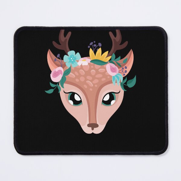Item preview, Cute Deer Head With Flowers Design, Kids Girls Gift Flower Deer. designed and sold by Waleedw.