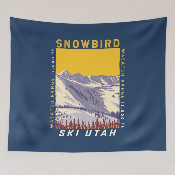 Item preview, Snowbird Ski Area Winter Utah Distressed designed and sold by KrisSidDesigns.