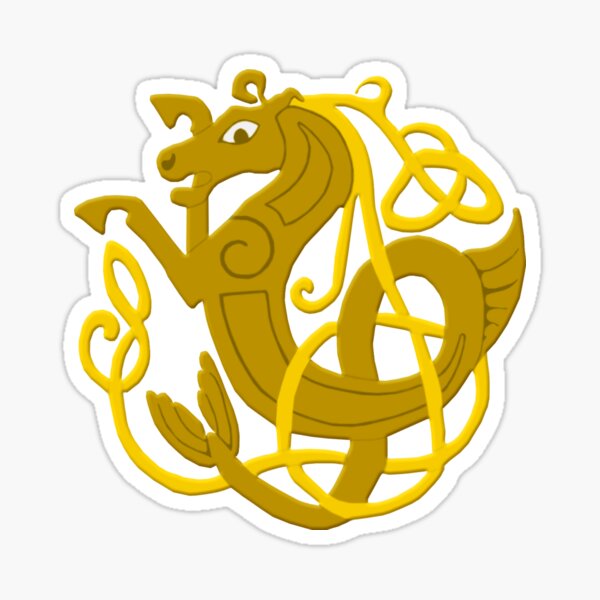 Artikel-Vorschau von Gold Celtic Knotens Seepferdchen, designt und verkauft von Atteestude.
