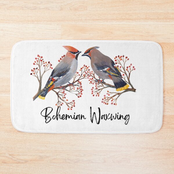 Item preview, Bohemian Waxwing Bird Couple designed and sold by Roy & Tiffany.