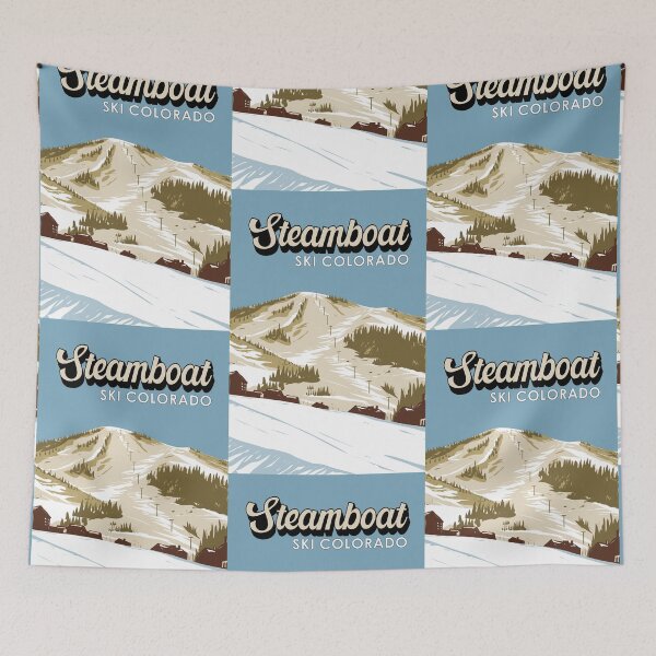 Item preview, Steamboat Ski Area Winter Colorado Vintage designed and sold by KrisSidDesigns.