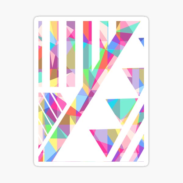 Rainbow Kaleidoscope Design Sticker