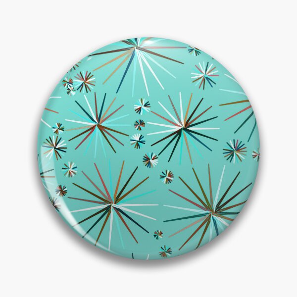 Item preview, Mid CenturySputnik pattern, Robins Egg Blue designed and sold by Marymarice.