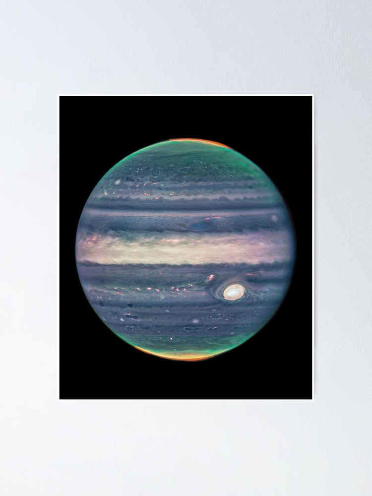 "James Webb Space Telescope Jupiter Auroras Hazes NIRCam Photo" Poster ...