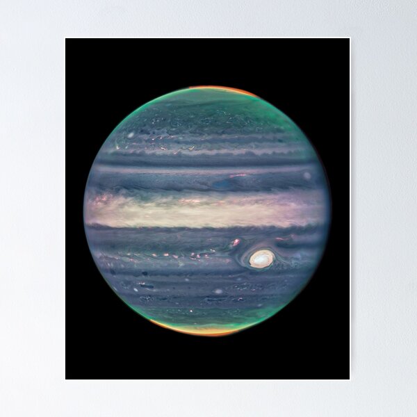 Item preview, James Webb Space Telescope Jupiter Auroras Hazes NIRCam Photo designed and sold by bolkibox.