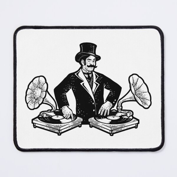 Item preview, DJ with vintage gramophones sketch vector designed and sold by IronicEmpire.