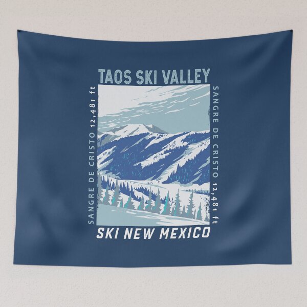 Item preview, Taos Ski Valley New Mexico Winter Resort Distressed designed and sold by KrisSidDesigns.
