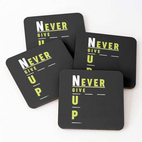 Item preview, NEVER GIVE UP ,MOTIVATIONAL QUOTES designed and sold by Hussain Shirts.