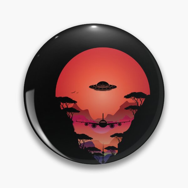 Item preview, UFO RED SUN - Sunset  silhouette art designed and sold by dennaibz.
