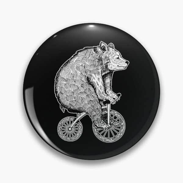 Item preview, Bear on bicycle engraving style vector. Black designed and sold by IronicEmpire.