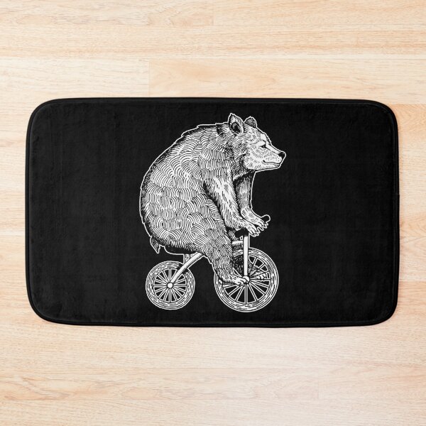Item preview, Bear on bicycle engraving style vector. Black designed and sold by IronicEmpire.
