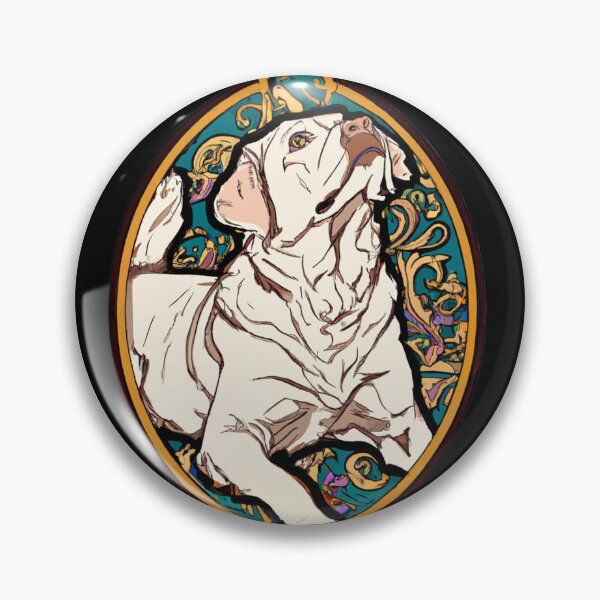 Item preview, Labrador Retriever Art Nouveau Style 01 designed and sold by RoughShirts.