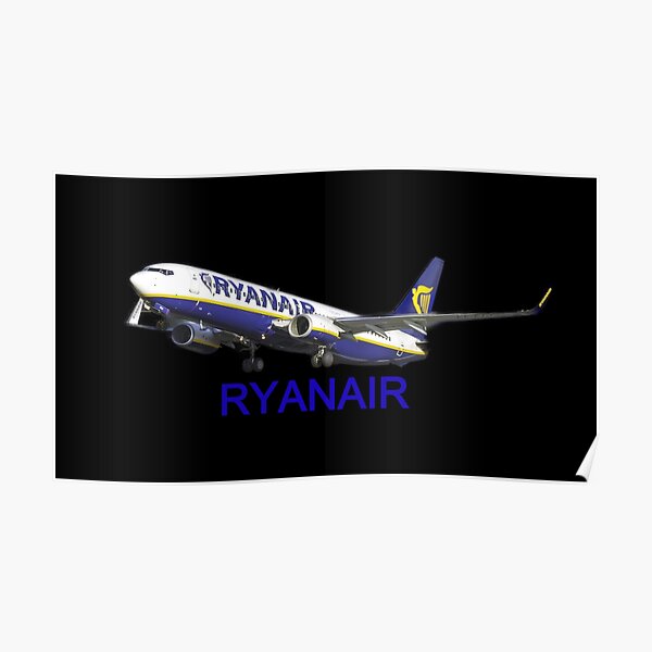 "Ryanair Airlines Boeing 737 Airplane" Poster for Sale by