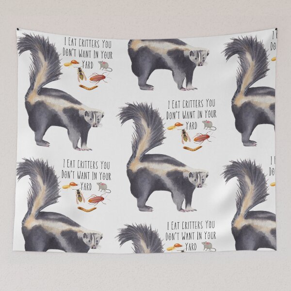 Item preview, Skunks Eat Critters Colorful Illustration Design designed and sold by EarthArtDesigns.