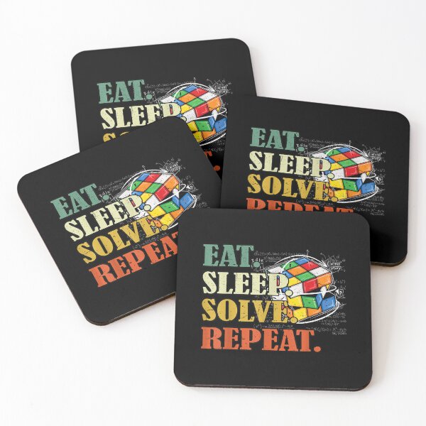 Item preview, Eat sleep solve repeat Math Speed Cubing Puzzle lover Cube designed and sold by ArcanWilkinson.