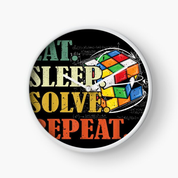 Item preview, Eat sleep solve repeat Math Speed Cubing Puzzle lover Cube designed and sold by ArcanWilkinson.