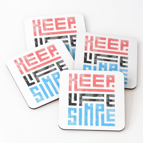 Item preview, Keep Life Simple Red Black Blue designed and sold by KSVstudio.