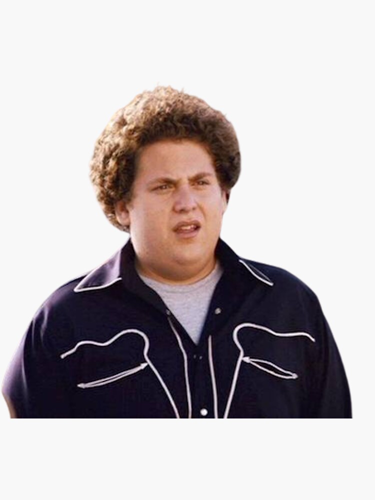 "Superbad // Jonah Hill" Sticker for Sale by DrMemes | Redbubble