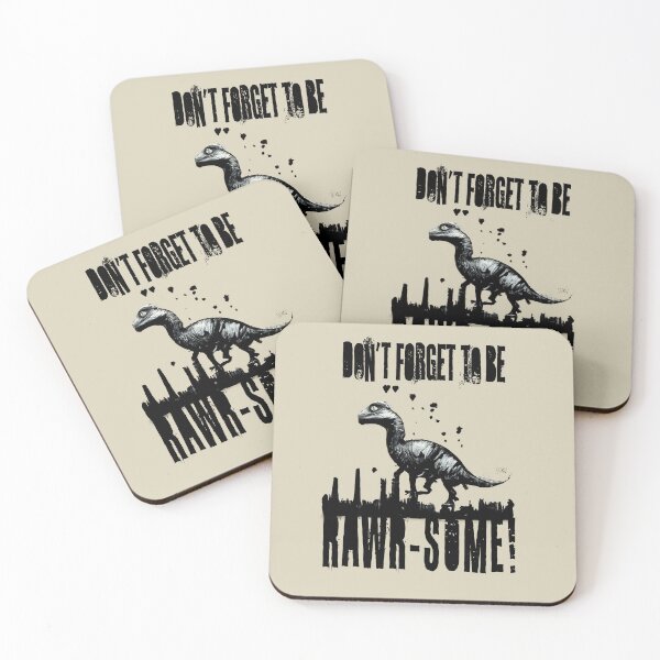 Item preview, Don't forget to be RAWR-SOME, Graffiti art Dinosaur Print designed and sold by ThePurpleMelon.