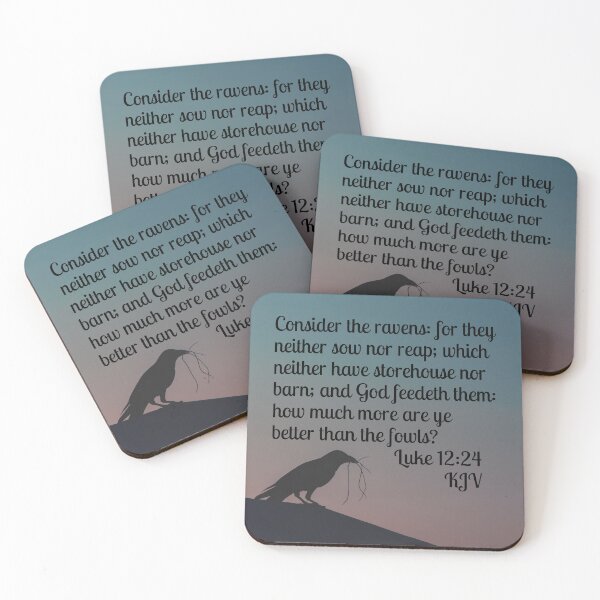 Item preview, Luke 12:24 King James Version Bible Verse designed and sold by Caregiverology.